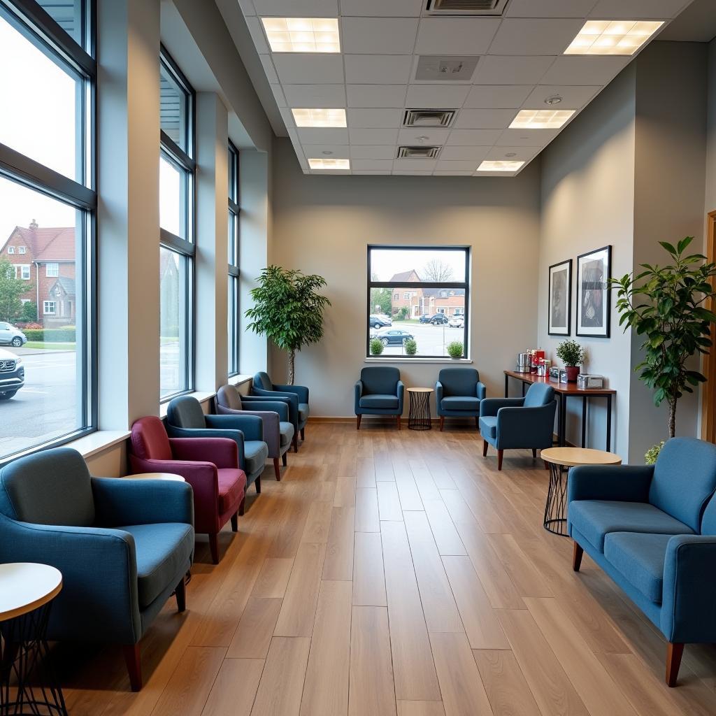 Customer lounge area in a car service center in Ilford