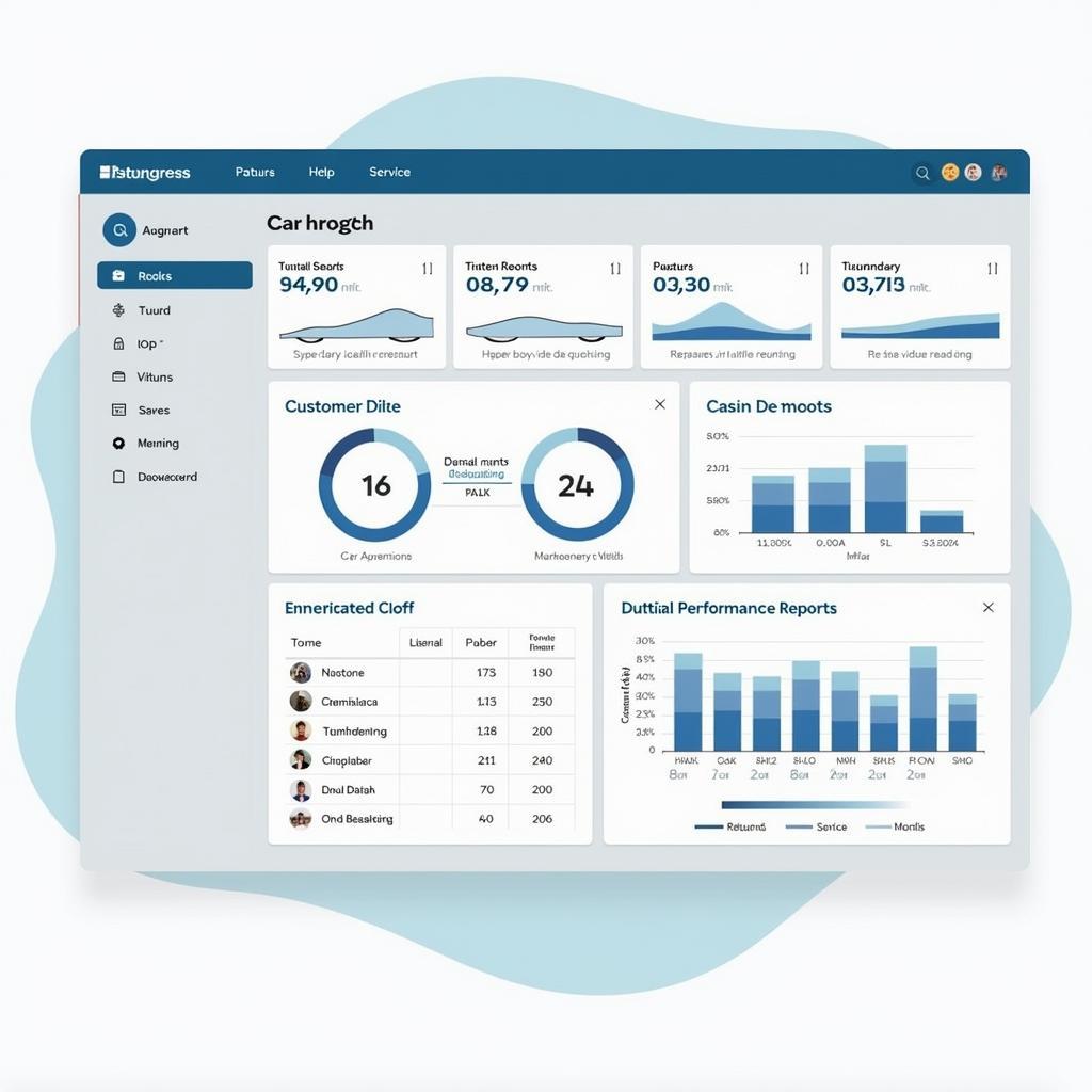 Java Car Service Application Dashboard