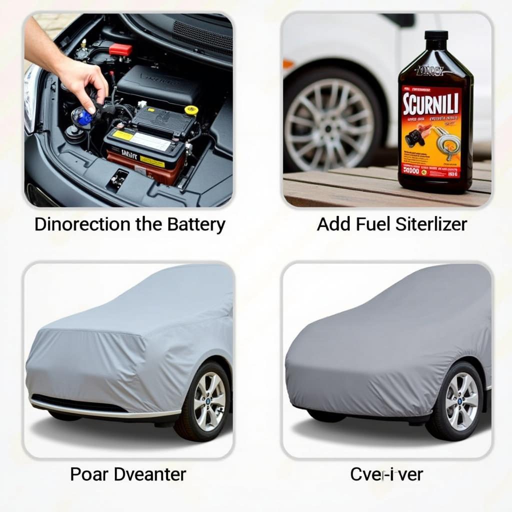 Long-Term Car Storage Preparation: Battery Disconnect, Fuel Stabilizer, Car Cover