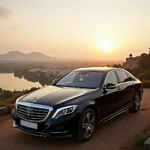 Luxury Car Rental Udaipur with scenic lake view