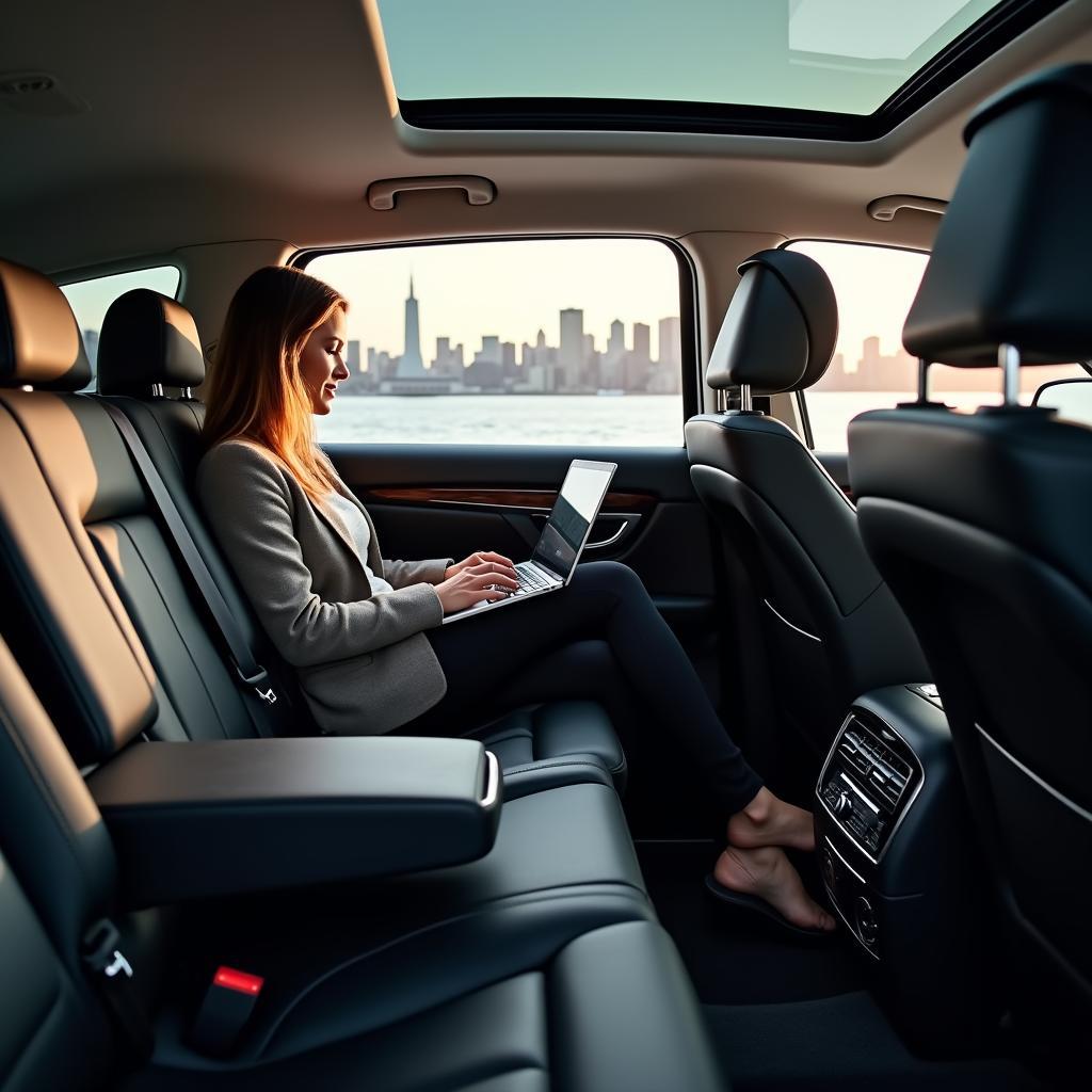 Luxury Car Service Interior Manhattan Bound