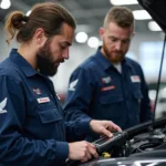 Certified Honda Technicians at Work