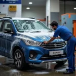 Exterior Car Wash at a Maruti Service Center in Ferozepur