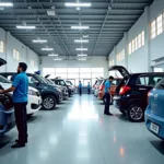 Modern and Well-Equipped Maruti Service Center Interior