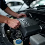 Image of Maruti Suzuki car undergoing service and repairs