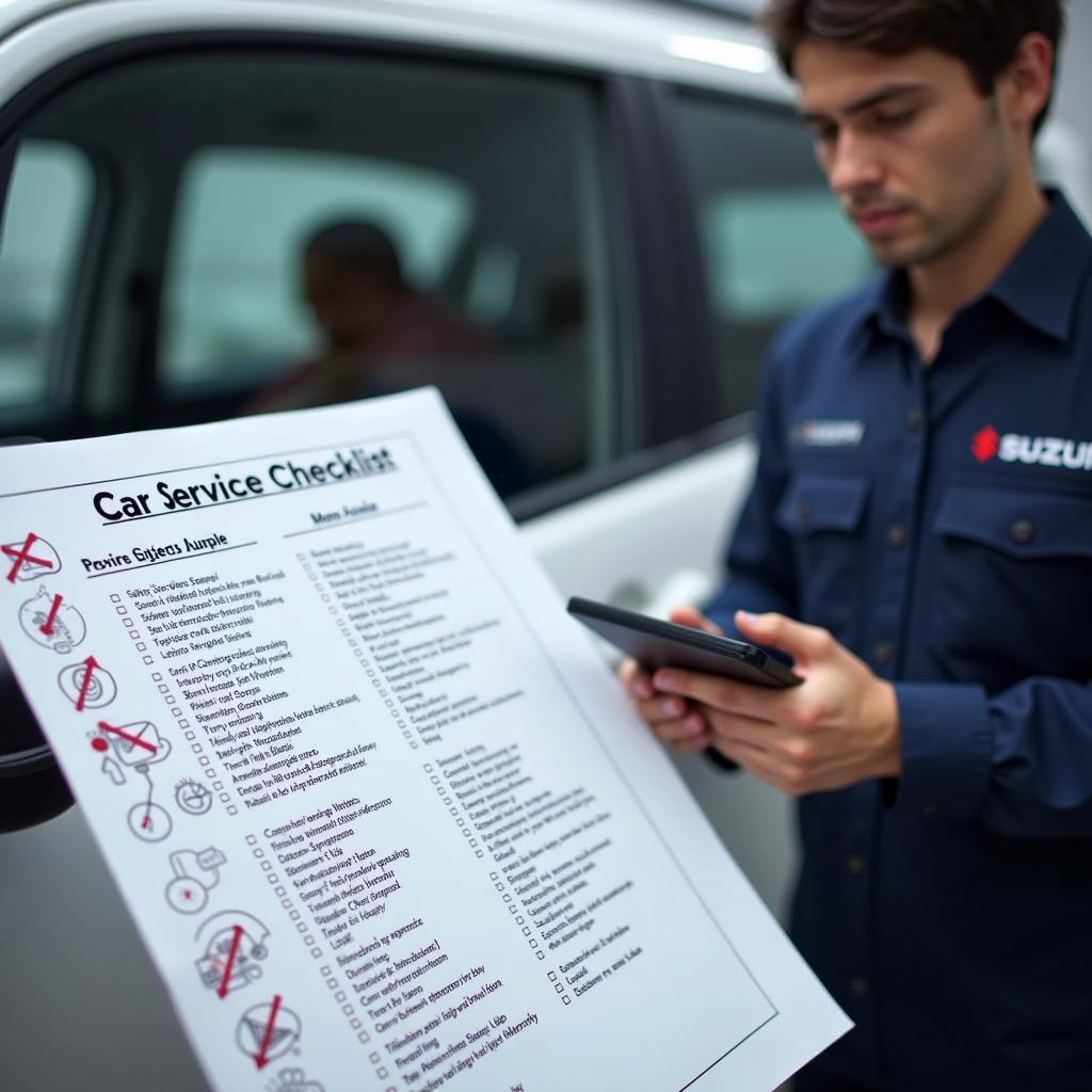 Maruti Suzuki Car Service Checklist