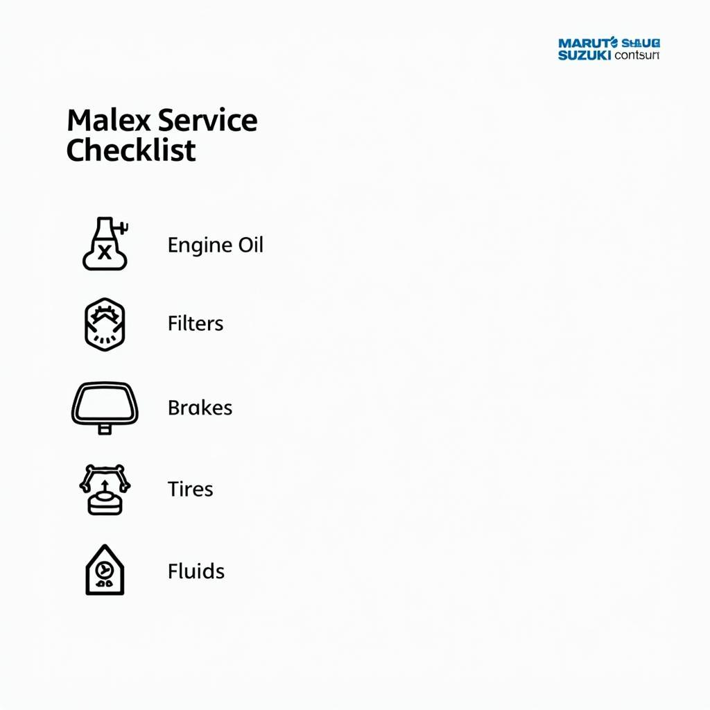 Maruti Suzuki Car Service Checklist