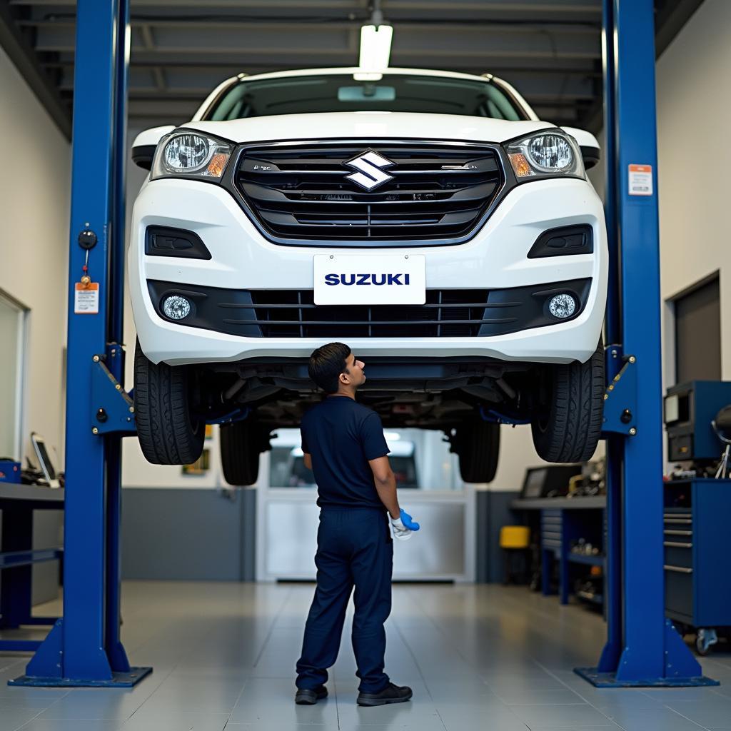 Maruti Suzuki Car Service in Progress