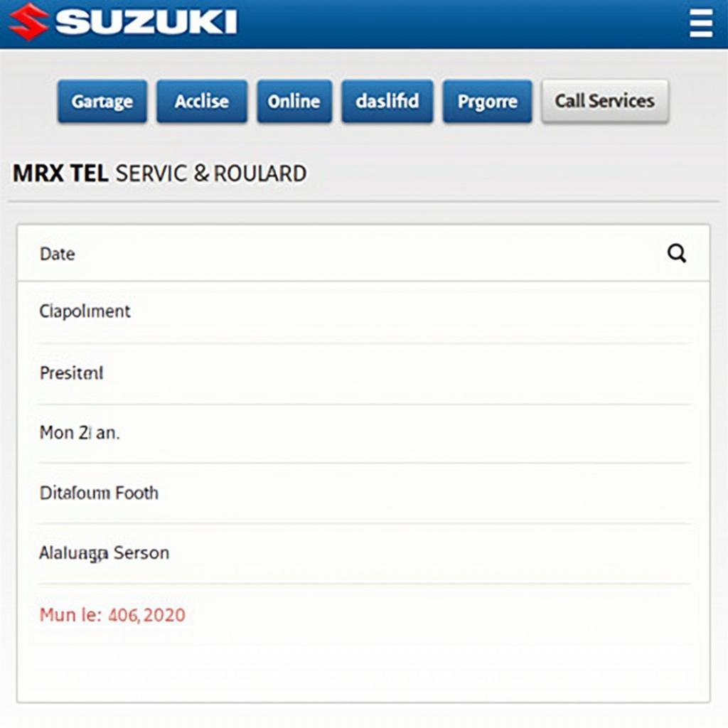 Maruti Suzuki Online Service Booking