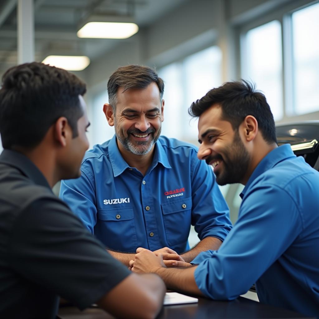 Service Advisors at a Maruti Suzuki Dealership