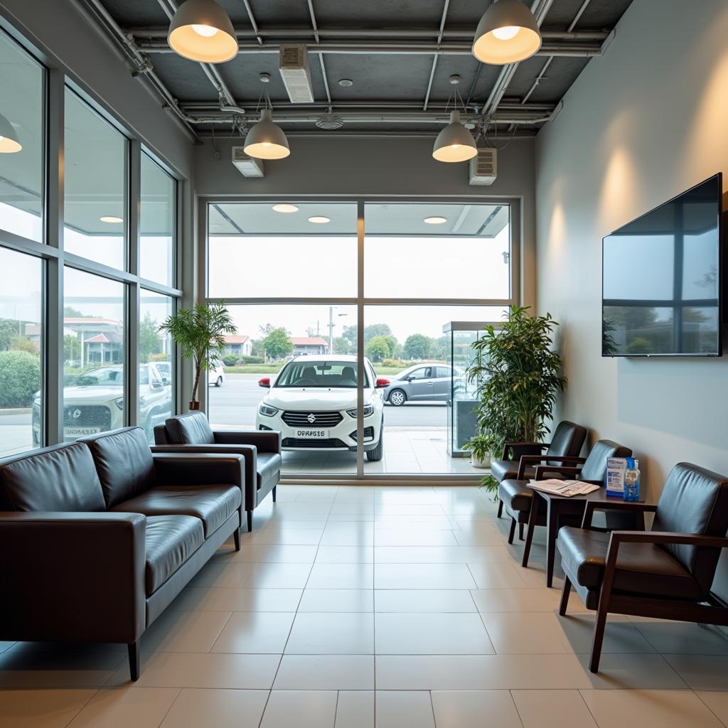 Comfortable Waiting Area at a Service Center