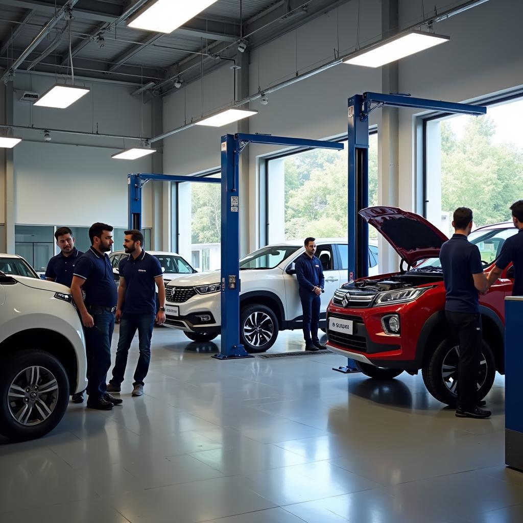 Modern Maruti Suzuki service centre in Mira Road