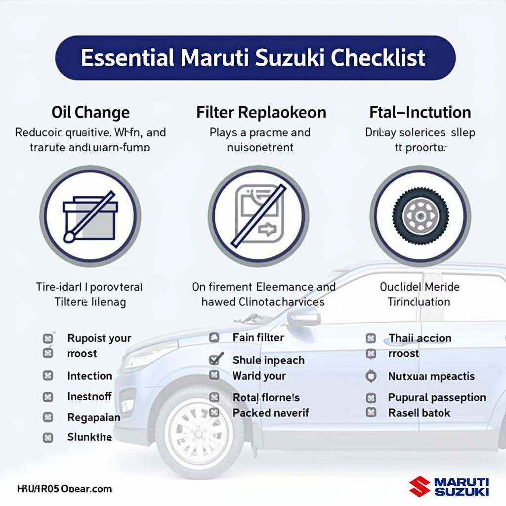 Maruti Suzuki Service Checklist