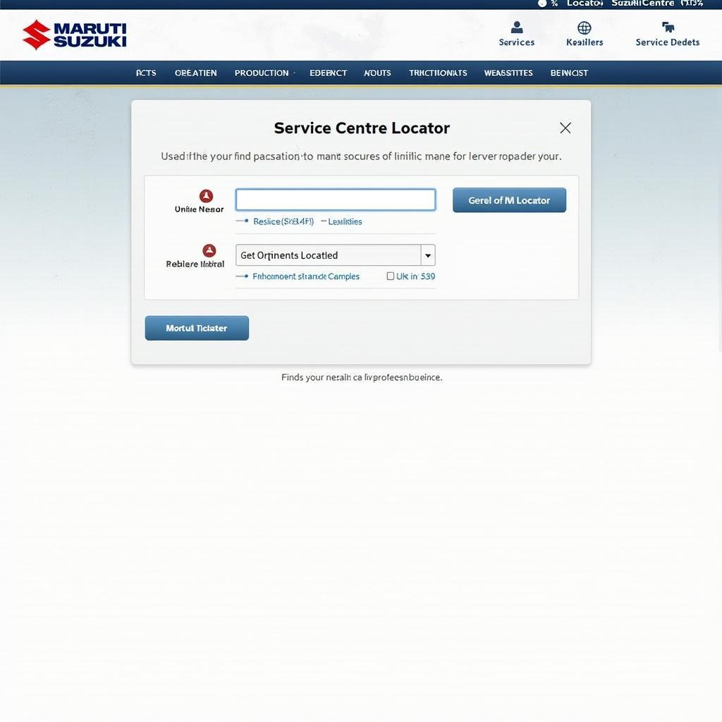 Maruti Suzuki Service Locator