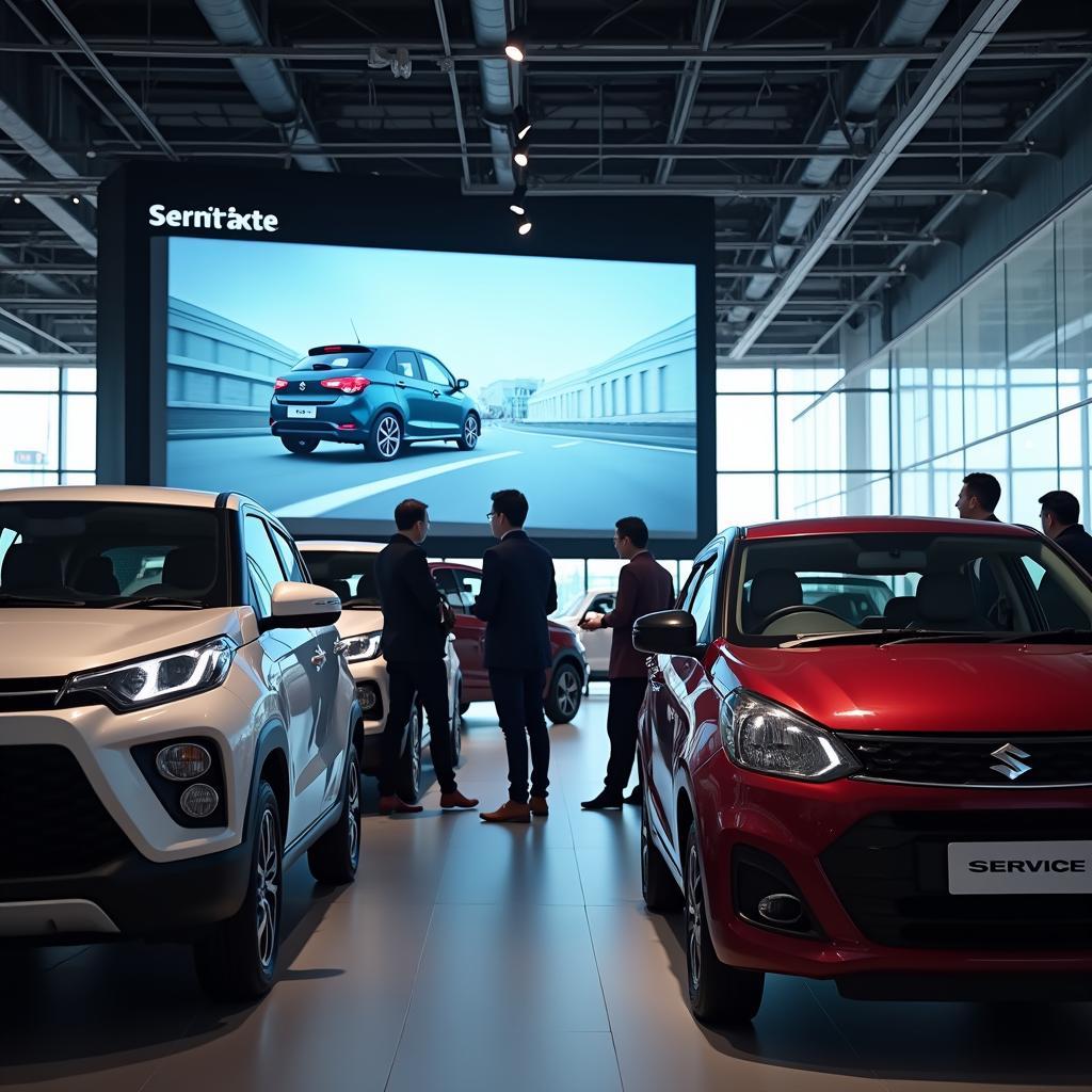 Maruti Suzuki Service Video Playing in Showroom