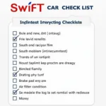 Maruti Suzuki Swift Service Checklist