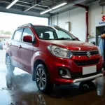 Maruti Suzuki Wagon R car wash in progress