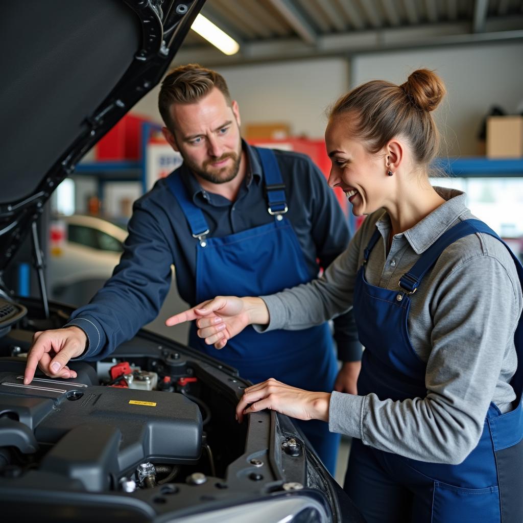  Mechanic Explaining Car Repairs