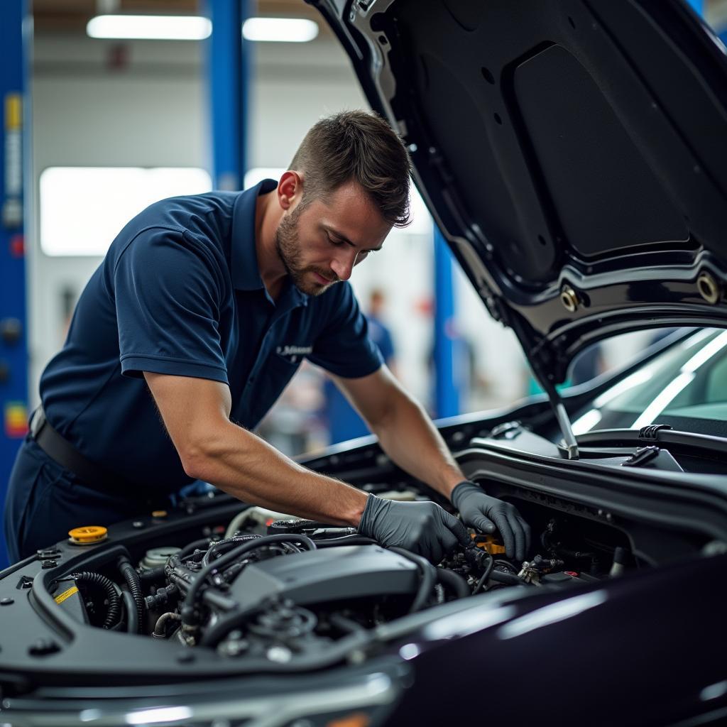 Honda engine inspection at service centre 