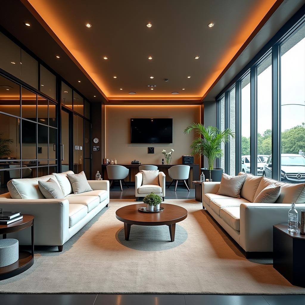 Comfortable Waiting Area in Mercedes Benz Service Center