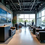 Modern and welcoming Mercedes Benz service centre reception area