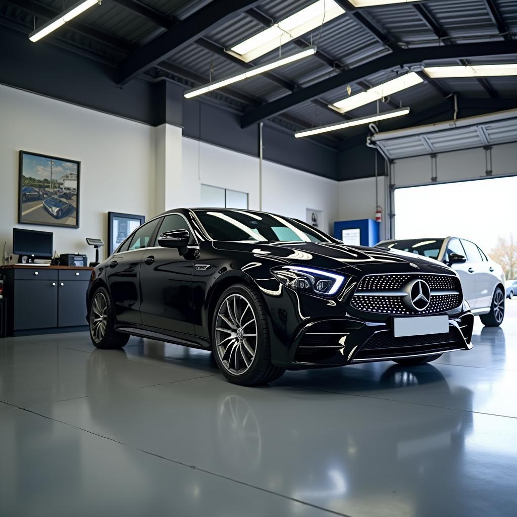 Modern Mercedes Service Garage in Chorley