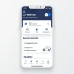 User-friendly interface of a mobile car service app