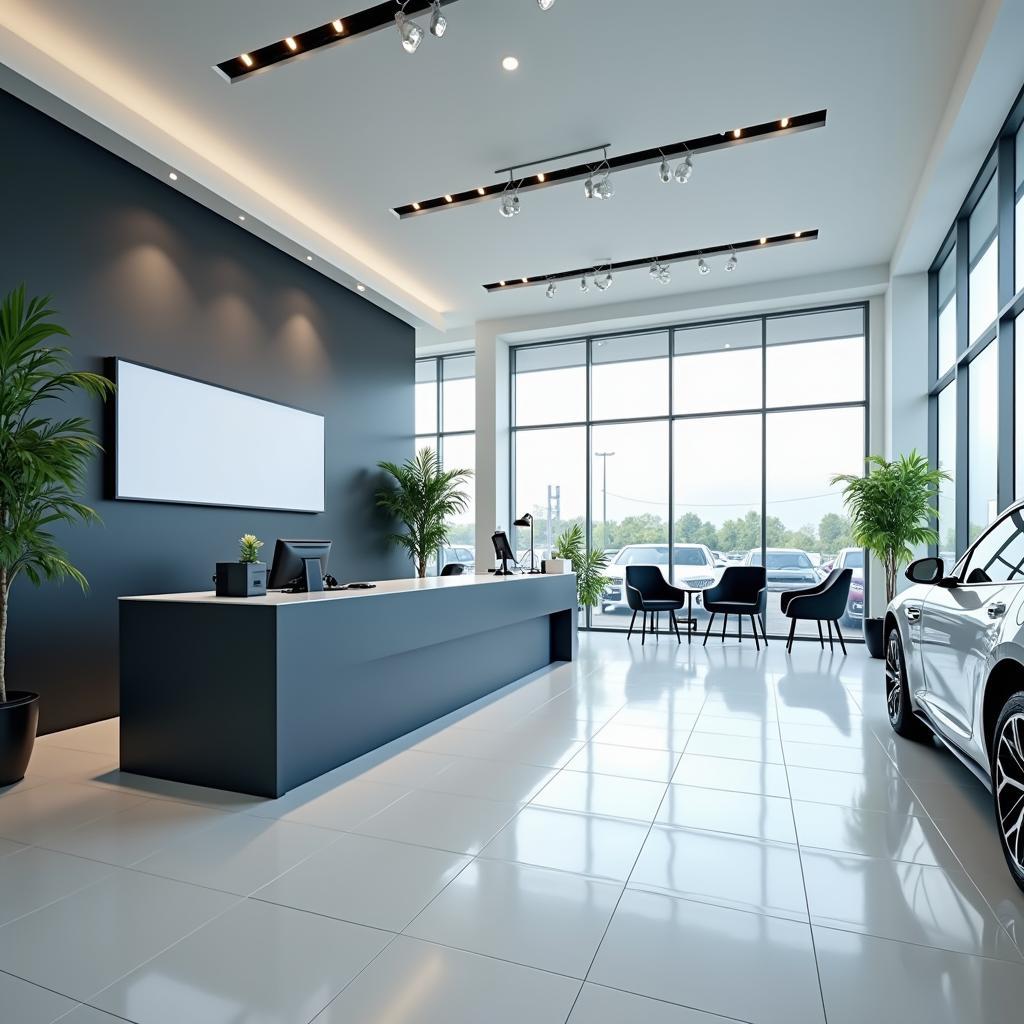 Modern Car Service Center Reception Area