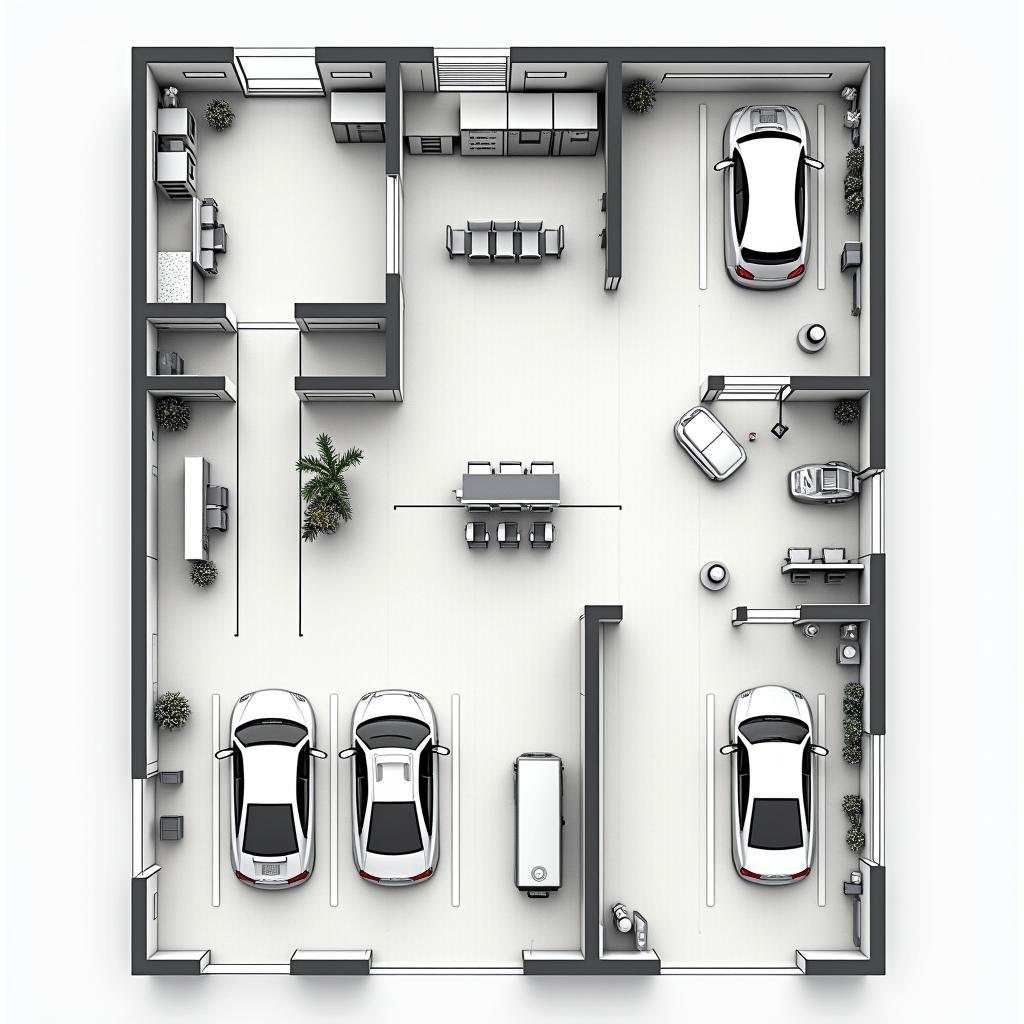 Modern Car Service Centre Layout