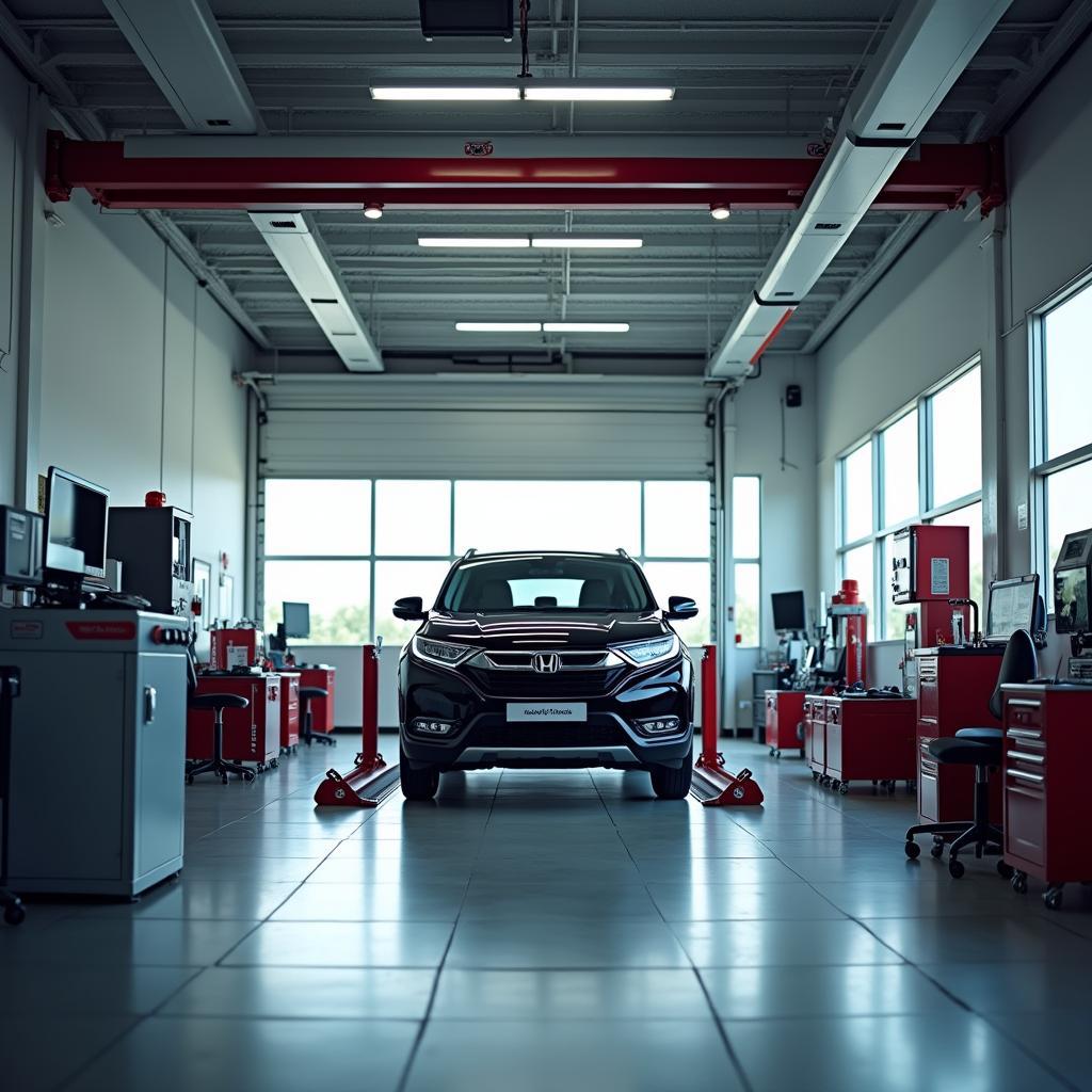 Modern Honda Car Service Bay in Coimbatore