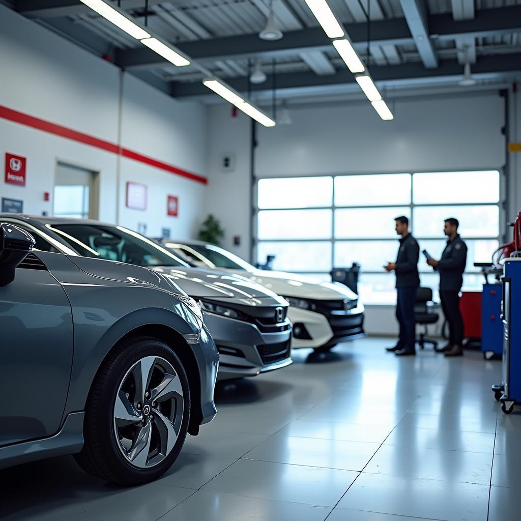 Modern Honda Service Bay in Ghaziabad