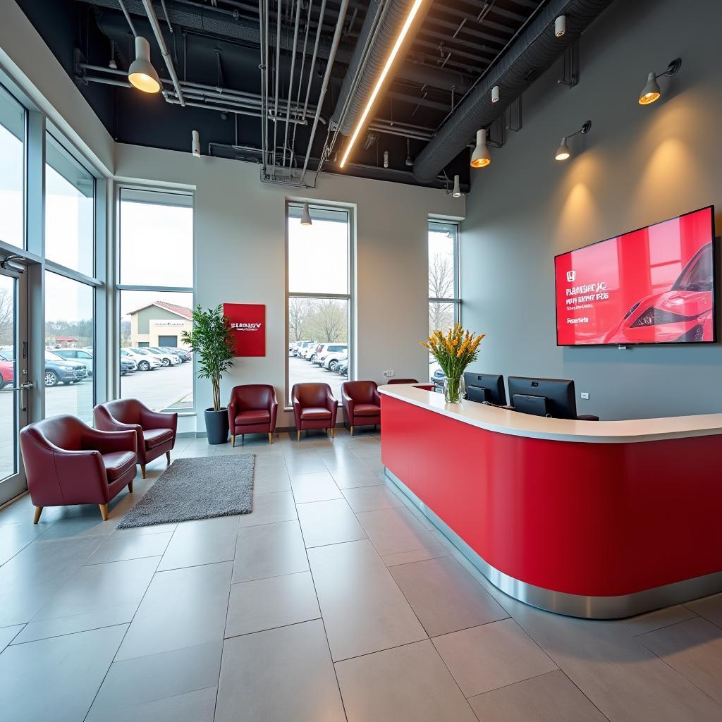 Modern Honda Service Centre Reception Area