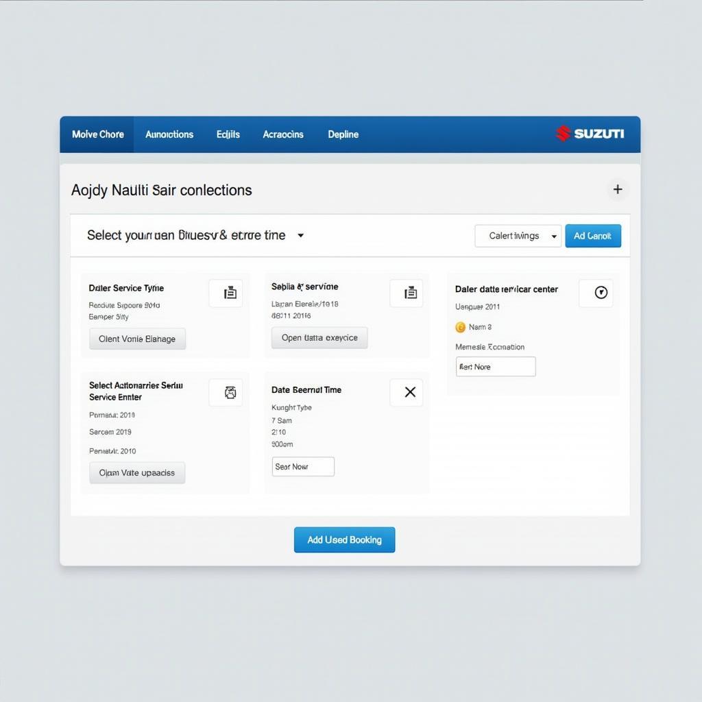 Maruti Suzuki Online Booking Interface