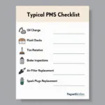 PMS Car Service Checklist