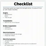 Pre-purchase Inspection Checklist