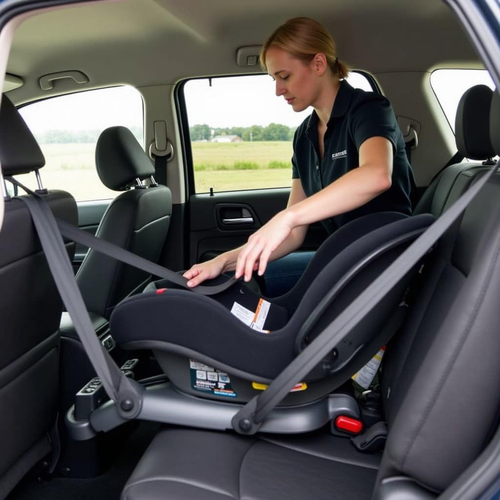 Car Seat Installation by a Technician