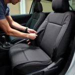 Professional car seat cover fitting