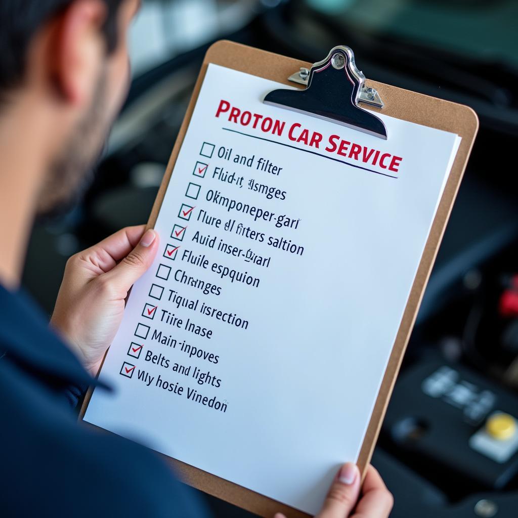 Proton Car Service Checklist