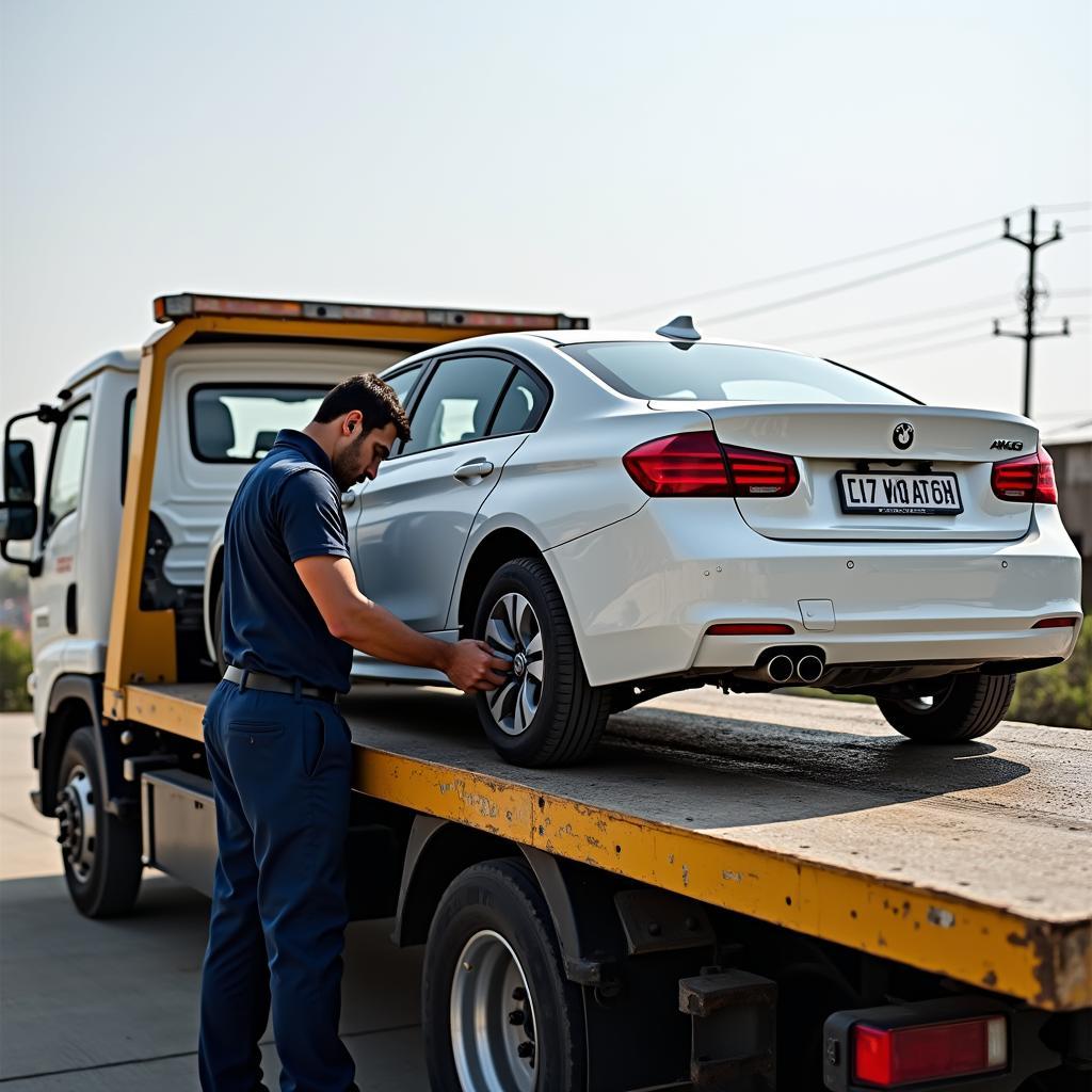 Safe towing practices in Agra