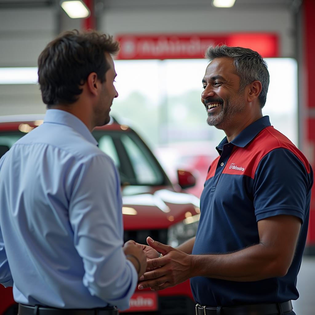 Satisfied Mahindra Owner at Pondicherry Service Centre