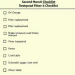 Second Maruti Service Checklist