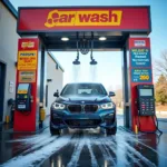 Self service car wash bay in New Jersey