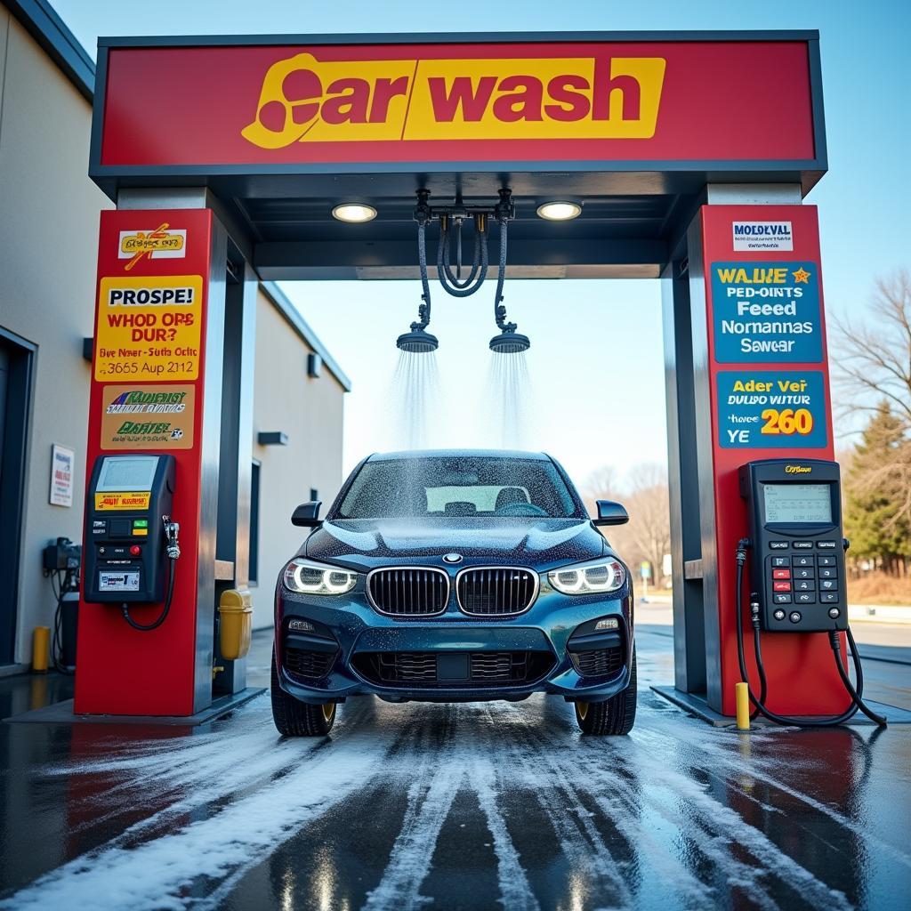 Self service car wash bay in New Jersey