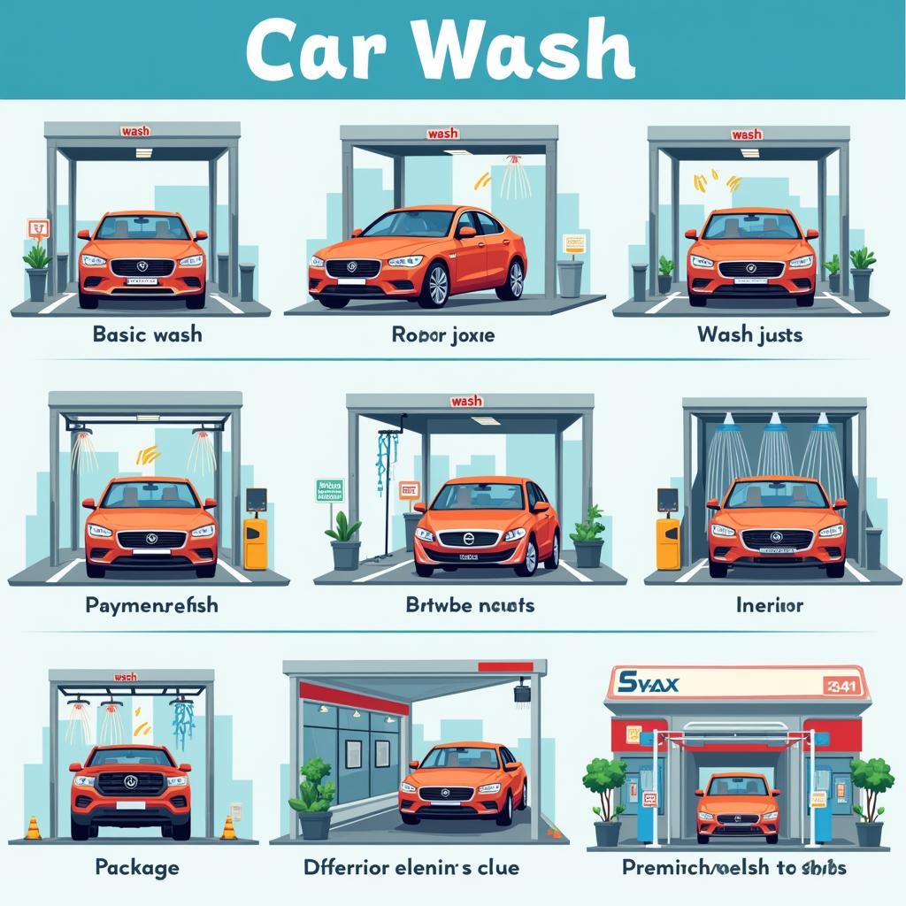 Car wash options at a service station