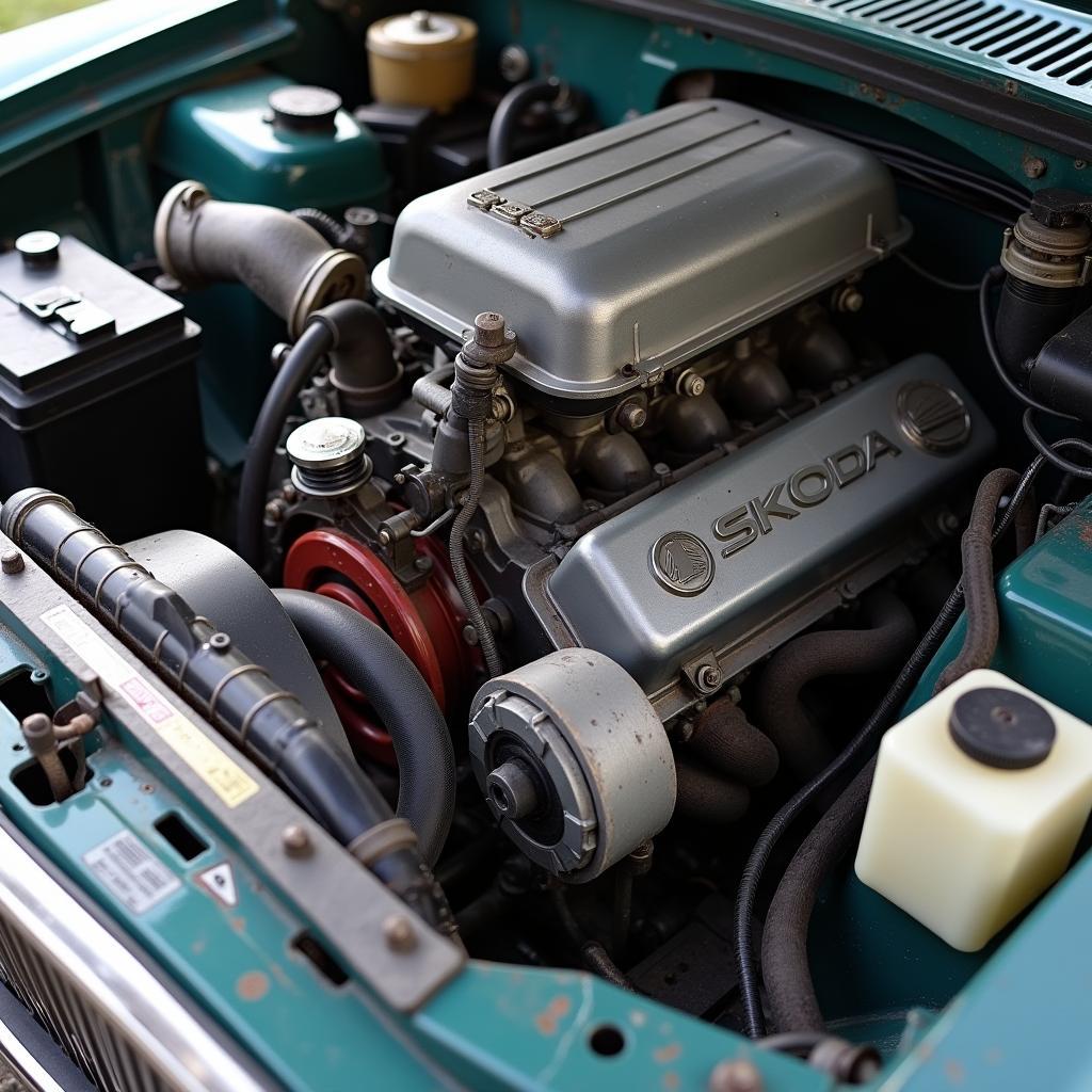 Skoda engine bay