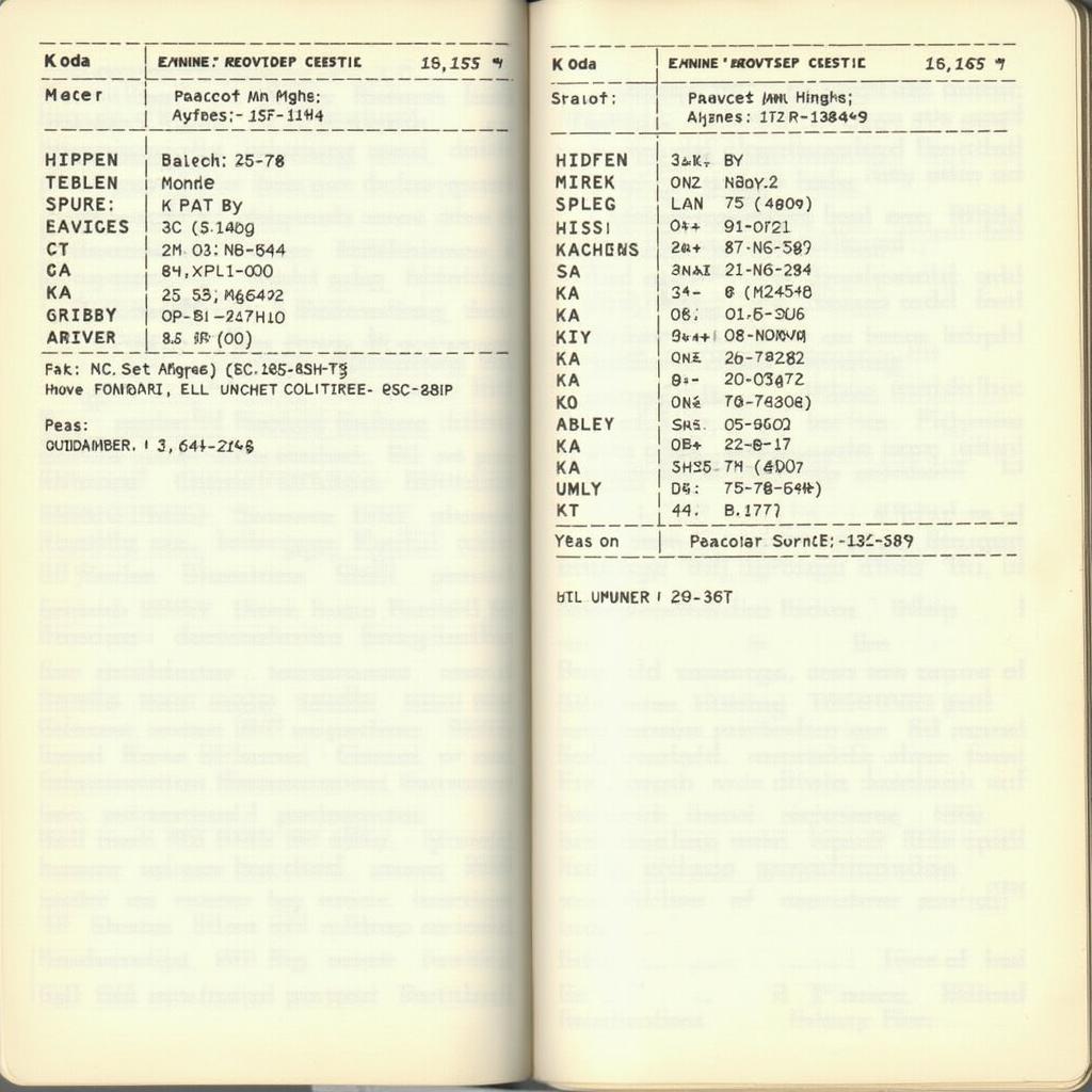 Skoda Engine Service Record