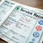 Skoda service record document