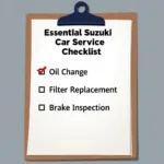 Suzuki Car Service Checklist