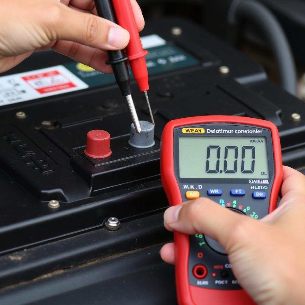 Testing a Car Battery with a Multimeter