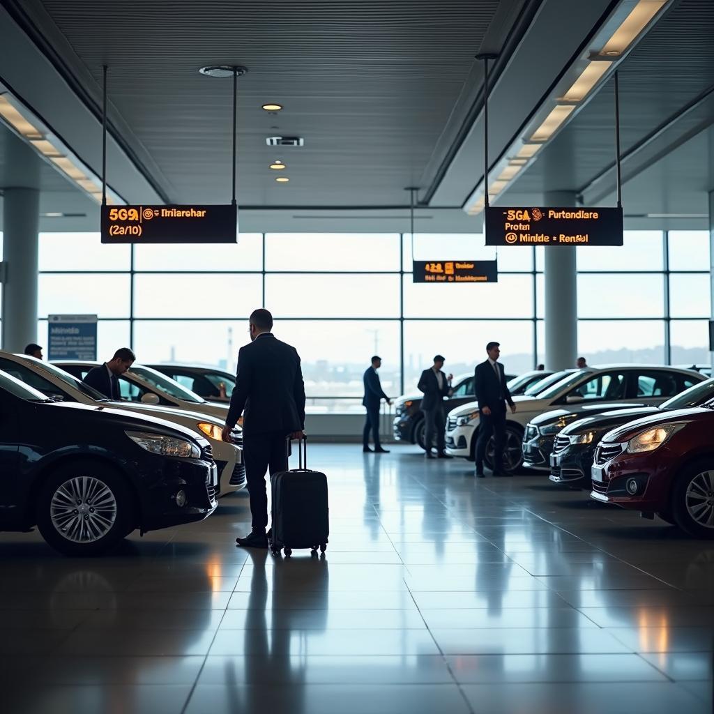 Conveniently located car rental desks at Thiruvananthapuram International Airport